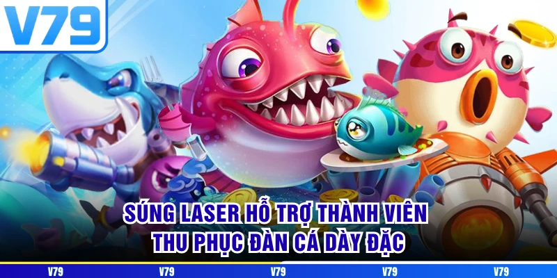 Súng laser hỗ trợ thành viên thu phục đàn cá dày đặc